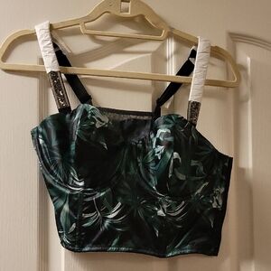 Victoria's Secret Green Leaf Print Bra Top